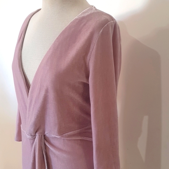 Alice in the Eve Size L (Approx 14) Soft Pink Velvet Feel Dress - Picture 3 of 8